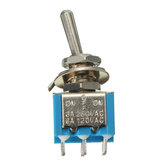 5ps 6 Pins 3 Position 3A 250V/6A 120V ON/OFF/ON Toggle Switch